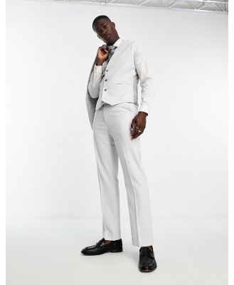 ASOS DESIGN straight suit pants in ice grey in micro texture