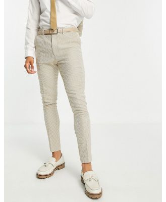 ASOS DESIGN super skinny pants in stone microtexture-Neutral