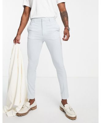 ASOS DESIGN super skinny smart pants in light blue