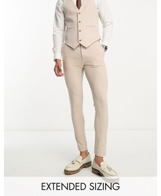 ASOS DESIGN super skinny suit pants in stone-Neutral