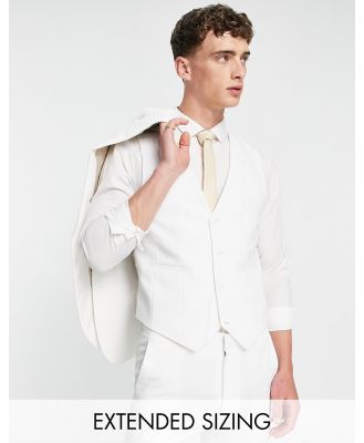 ASOS DESIGN super skinny suit waistcoat in white