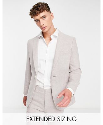 ASOS DESIGN super skinny wool mix suit jacket in blush pink twill