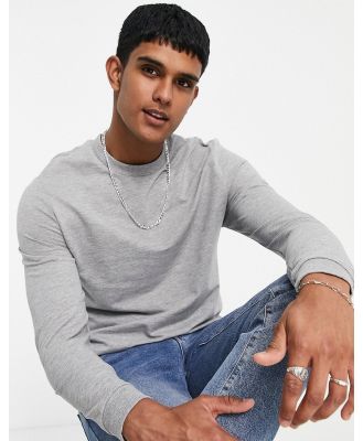 ASOS DESIGN sweatshirt in grey marl