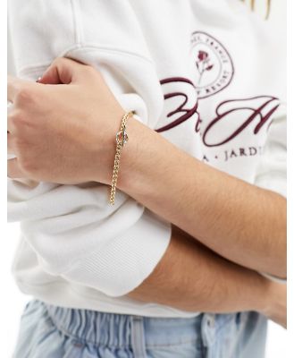 ASOS DESIGN T-bar chain bracelet in gold tone