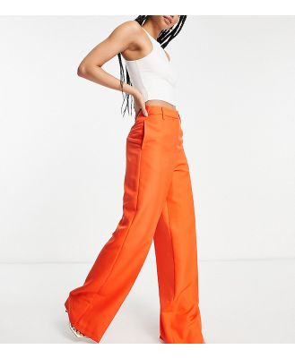 ASOS DESIGN Tall wide leg pants in tomato-Red