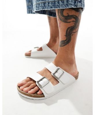 ASOS DESIGN two strap sandals in white