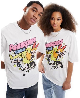 ASOS DESIGN unisex oversized graphic licence t-shirt in white with The Powerpuff Girls print