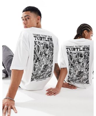 ASOS DESIGN unisex oversized licence graphic t-shirt in white with Teenage Mutant Ninja Turtles prints