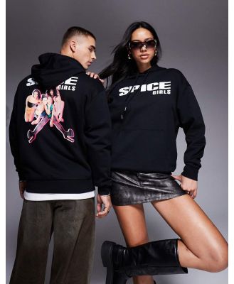 ASOS DESIGN unisex oversized licence hoodie with The Spice Girls prints in black