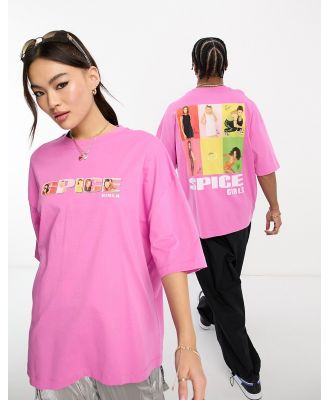 ASOS DESIGN unisex oversized t-shirt with Spice Girls print in pink