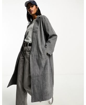 ASOS DESIGN unlined mid length coat in pale grey