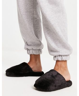 ASOS DESIGN Zina closed toe slippers in black