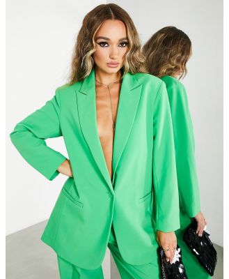 ASOS EDITION oversized longline blazer in bright green