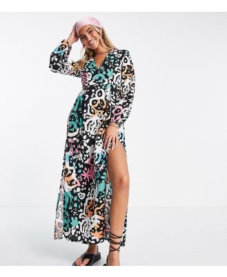 ASOS MADE IN KENYA graphic colours maxi dress in multicolour