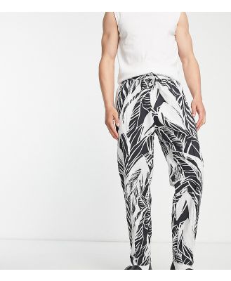 ASOS MADE IN KENYA tapered pants in black and white-Pink