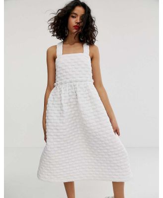 ASOS WHITE volume tiered dress-Multi