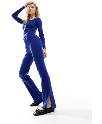 4th & Reckless Allesandro knitted pants in cobalt blue (part of a set)