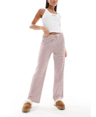 4th & Reckless Mabel stripe jersey pants in red