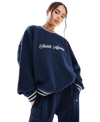 4th & Reckless Madison lounge sweatshirt in navy