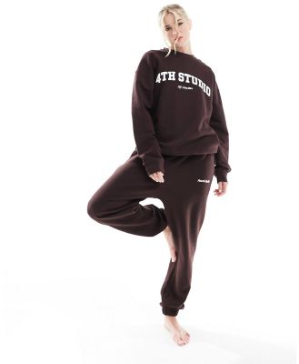 4th & Reckless Sera lounge trackies in espresso-Brown