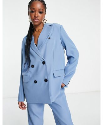 4th & Reckless tailored open back blazer in blue (part of a set)