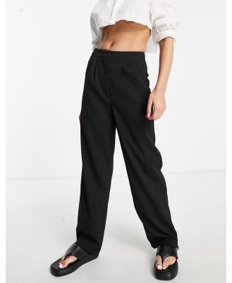 4th & Reckless tailored pants with elastic cuff detailing in black