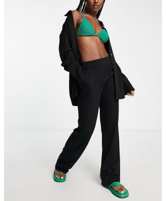 4th & Reckless Taina waffle pants in black (part of a set)