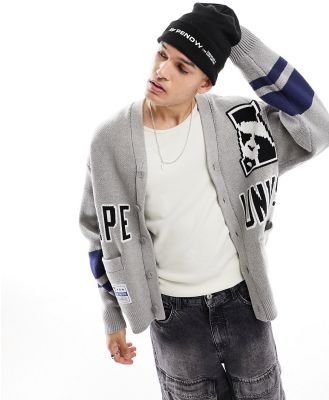 AAPE By A Bathing Ape college cardigan in grey