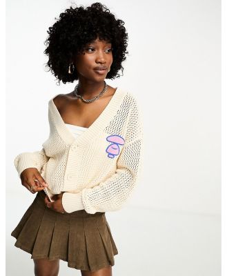 AAPE By A Bathing Ape crop knitted cardigan in off white