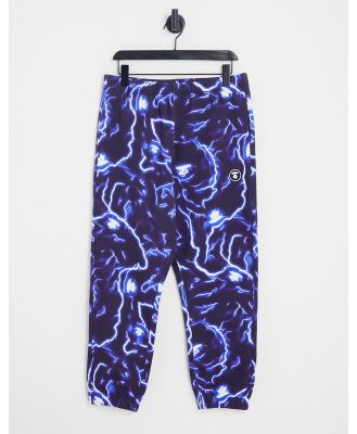 AAPE by A Bathing Ape lightning print trackies in black (part of a set)
