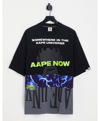 AAPE by A Bathing Ape now all over print t-shirt in black