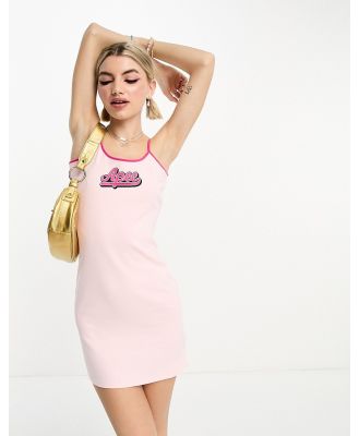 AAPE By A Bathing Ape strap cami dress with logo in pink