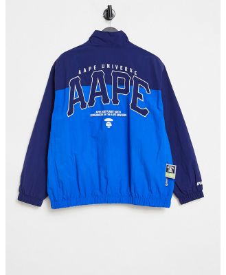 Aape By A Bathing Ape street baseball jacket in blue