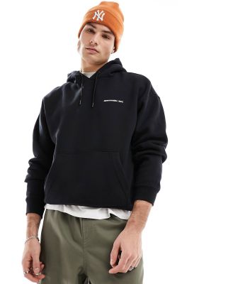 Abercrombie & Fitch microscale trend logo hoodie in black