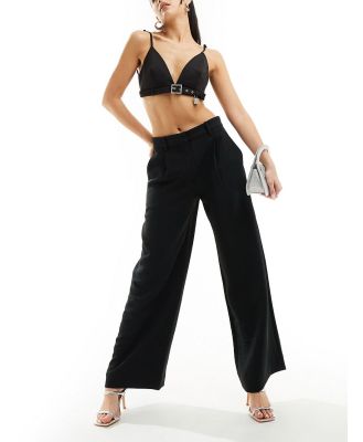 Abercrombie & Fitch Sloane high waisted tailored pants in black