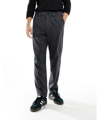 Abercrombie & Fitch straight tailored pants in charcoal grey