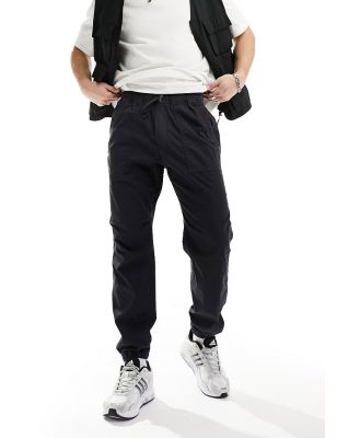Abercrombie & Fitch utility woven trackies in washed charcoal-Grey