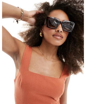 Accessorize cateye sunglasses in brown tort