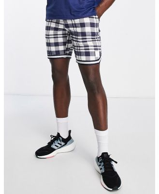 adidas Golf Adicross The Open check shorts in white