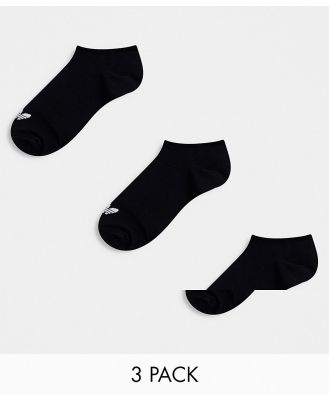 adidas Originals 3 pack sneaker socks in black