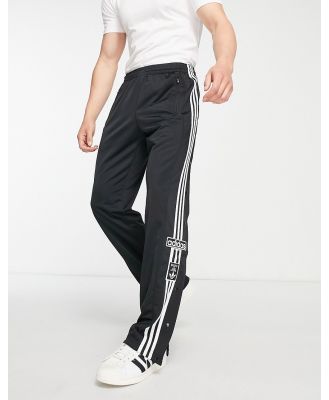 adidas Originals Adibreak 3 stripe straight leg pants in black
