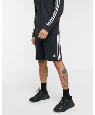 adidas Originals adicolor three stripe shorts in black