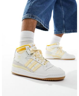 adidas Originals Forum Mid sneakers in white/yellow-Black