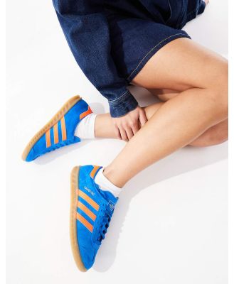 adidas Originals Hamburg sneakers in blue and orange