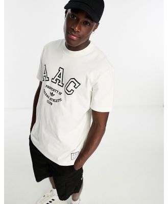 adidas Originals Rifta AAC large collegiate logo t-shirt in white
