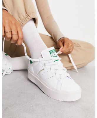 adidas Originals Stan Smith Bonega platform sneakers in white and green
