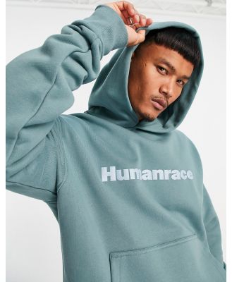 adidas Originals x Pharrell Williams premium basics hoodie in hazy emerald-Green