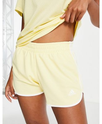 adidas Running Own The Run M20 cool shorts in yellow