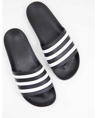 adidas Swim Adilette sliders in black and white