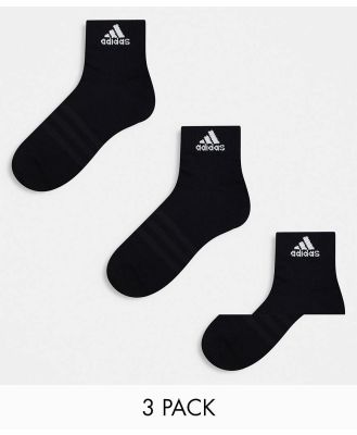 adidas Training 3 pack ankle socks in black